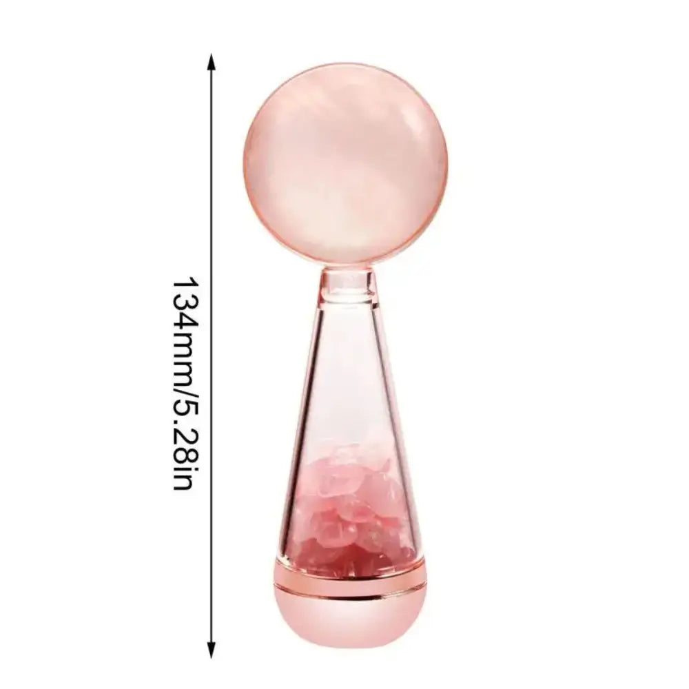 The Cooling Globes Facial Roller and its height of 134mm/5.28inches.